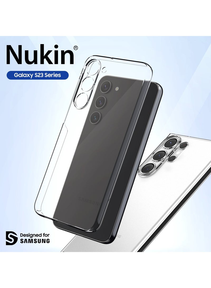 araree جراب NUKIN [مضاد للاصفرار] لهاتف Samsung Galaxy S23 Ultra، جراب شفاف رفيع مقاوم للخدش مصنوع من مادة البولي كربونات الصلبة مصمم لهاتف Samsung Galaxy S23 Ultra - شفاف - Image 2