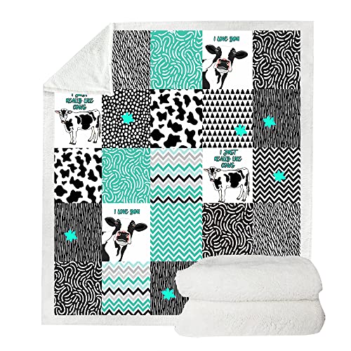 Belperan Cow Print Blanket Cow Decor Bedding Throw Blanket for Girl Women Christmas Valentine's Birthday Gifts Soft Cute Print Farm Animal Cow Blanket (50"x 60",cow3) - Image 2