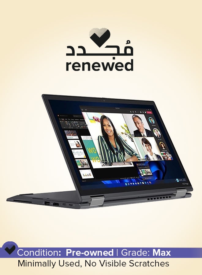 Renewed - ThinkPad X13 Yoga Gen 3 Convertible Laptop With 13.3-Inch Touch Display, Intel Core i7 12th Gen/16GB RAM/512GB SSD/Windows 11 English black