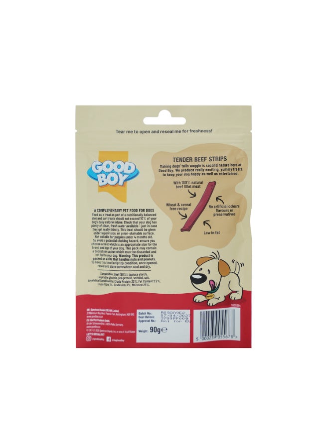 Good Boy Tender Beef Strips Dog Treats 90g – Tasty High Protein Snack - Image 2