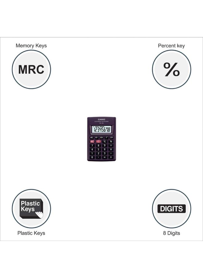 Casio HL-4A Portable Type Calculator with 8-Digit Extra Big Display - Image 3