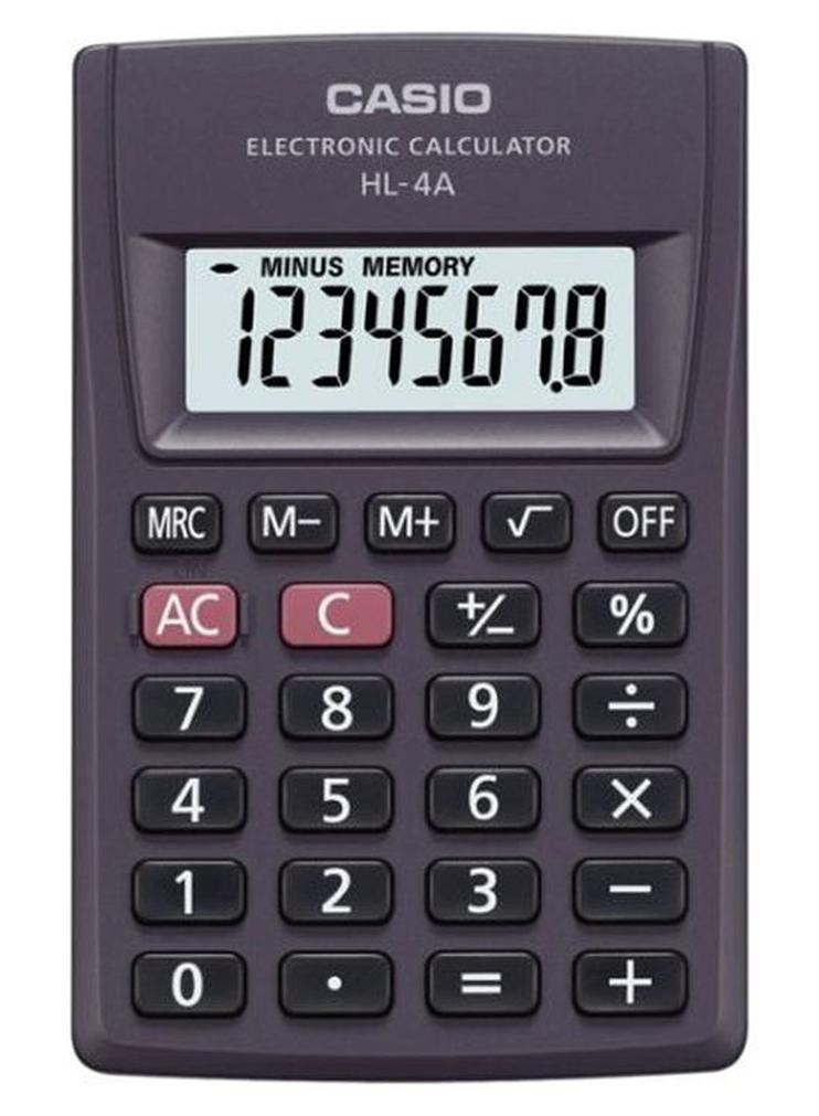 Casio HL-4A Portable Type Calculator with 8-Digit Extra Big Display - Image 1