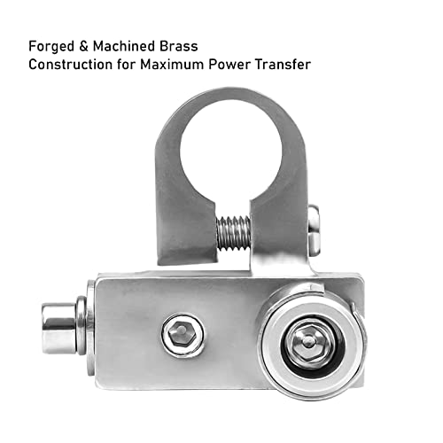 Recoil BTO Solid Brass Positive Negative Battery Terminals with Adaptor Collars, 1X0/2/4 Gauge & 1X4/8 Gauge Outputs, Top-Mounted or Side-Mounted Power Ring Provision and OEM Post Adapter - Image 5