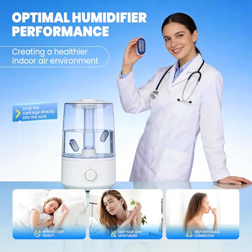 NISHCON Demineralization Cartridge for Ultrasonic Humidifiers, Prevent Hard Water Build-Up, Reduces White Dust, Purifies Water Pack of 12 - Image 3
