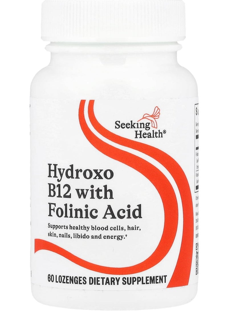 Seeking Health هيدروكسو ب12 مع حمض الفوليك 60 قرصاً
