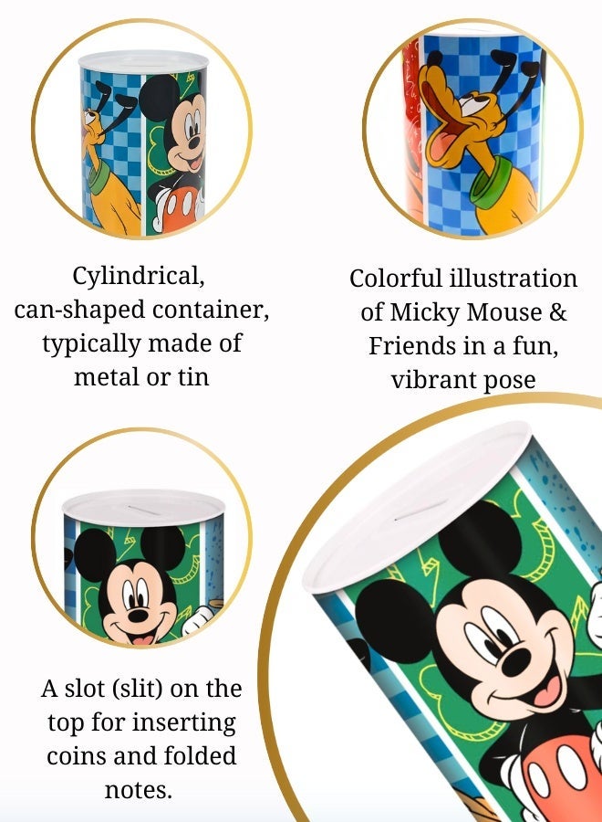 STOR METALLIC COIN BOX MICKEY HAS FUN MONEY BANK - Image 3