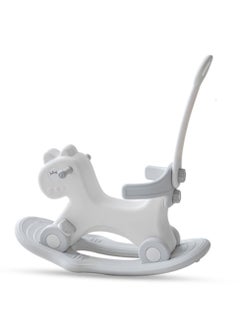 TEKNUM Teknum 2In1 Rock Ride On With Push Handle - Grey White  - Image 1