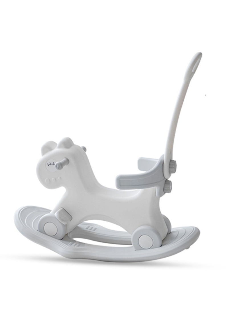 TEKNUM - Teknum 2In1 Rock Ride On With Push Handle - Grey White - Image 1