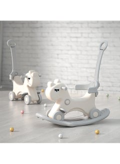 TEKNUM Teknum 2In1 Rock Ride On With Push Handle - Grey White  - Image 2