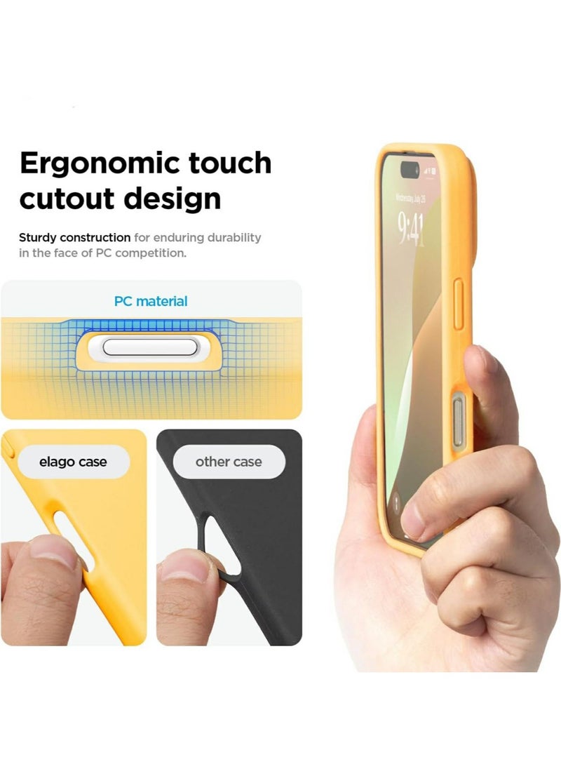 Silicone Case Compatible with iPhone 16 Pro Max, Slim Liquid Silicone Phone Case with 3-Layer Soft Rubber Shockproof TPU Lining (Yellow) - pzsku/Z7CB9CF54DC9E87AB51EBZ/45/_/1726333911/c365a355-01ec-4825-9d11-3bc58ece1ed7