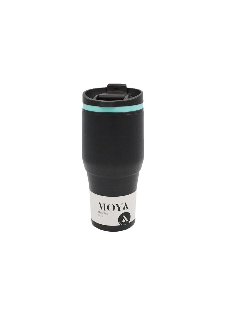 Moya "High Tide" 380ml Travel Coffee Mug Blue/Black - Image 1