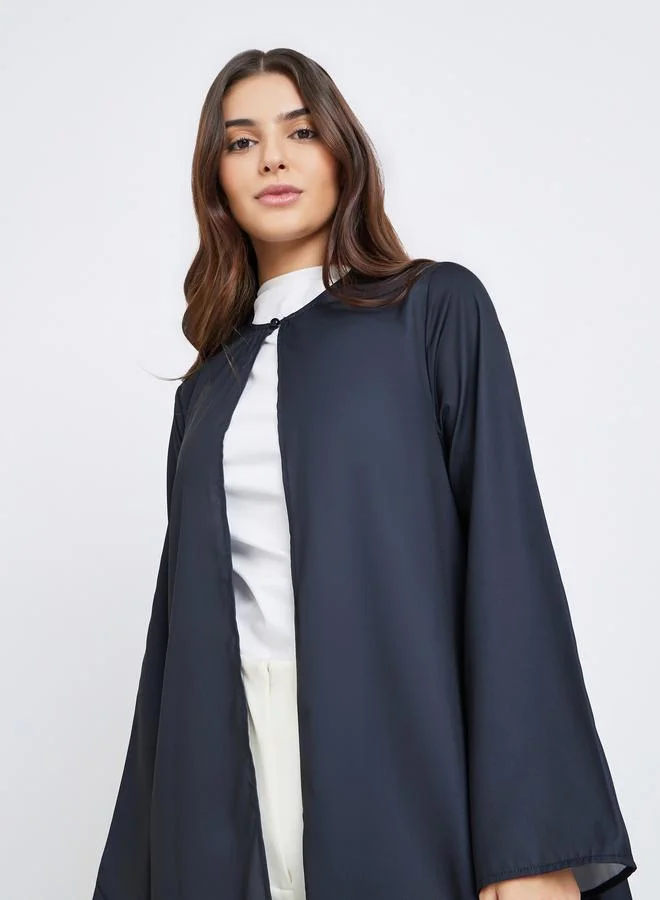 Amirah Amirah Women Black Tie-Dye Border Print Abaya