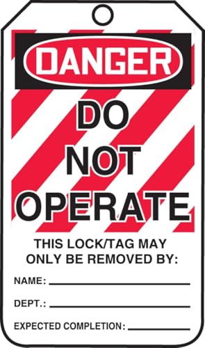 AccuformNMC Lockout Tags, Pack of 25, Do Not Operate, OSHA Compliant Tags, Tear & Water Resistant PF-Cardstock, 5.75"x 3.25", MLT400CTP, American Made Safety Tags, Signs, and Labels - Image 5