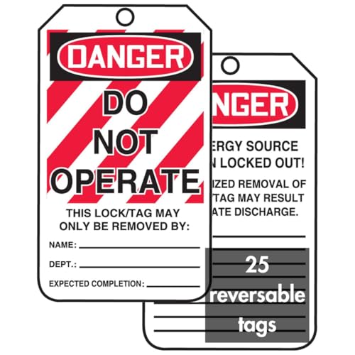 AccuformNMC Lockout Tags, Pack of 25, Do Not Operate, OSHA Compliant Tags, Tear & Water Resistant PF-Cardstock, 5.75"x 3.25", MLT400CTP, American Made Safety Tags, Signs, and Labels - Image 2