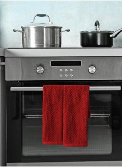 Infinitee Xclusives Infinitee Xclusives Premium Kitchen Towels - Red [Pack of 12] 100% Cotton Kitchen Hand Towels 15 x 25 Inches - Dish Towels for Kitchen  - Image 4