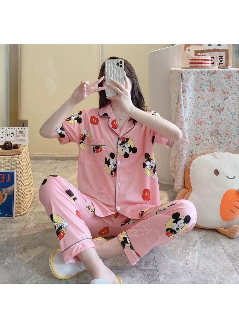 DubaiGallery - Women's Pack Of 2 Top And Bottom Pyjama Set - Image 1