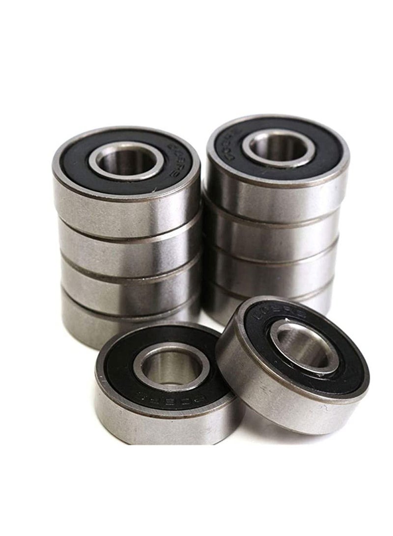 SYOSI محامل لوح التزلج، محامل قياسية 608RS - محامل من الفولاذ والمطاط المزدوج محكمة الغلق ومحامل كروية ذات أخدود عميق مناسبة لألواح التزلج والتزلج المضمن والدراجات البخارية - Image 2