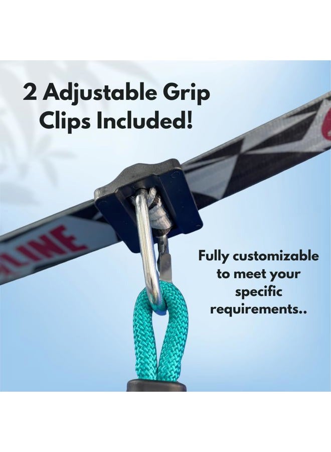 slackers USA Ninja Line Starter Set 2021, 11 Metre Hangel Course, Great 11-Piece Complete Set, Can Also Be Used as a Slackline, with 7 Obstacles, Train Like a Ninja, 980024 - Image 4