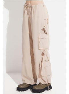 JUNE June Women Cargo Pocket Wide Leg Woven Trouser Stone  - Image 4