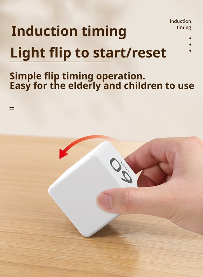 HOOPZOZA Gravity Timer Pomodoro Timer 5/20/30/60 Minutes Productivity Timer Flip Gravity Sensor Cube Timer Portable Desk Timer for ADHD Work Study Kitchen - Image 2