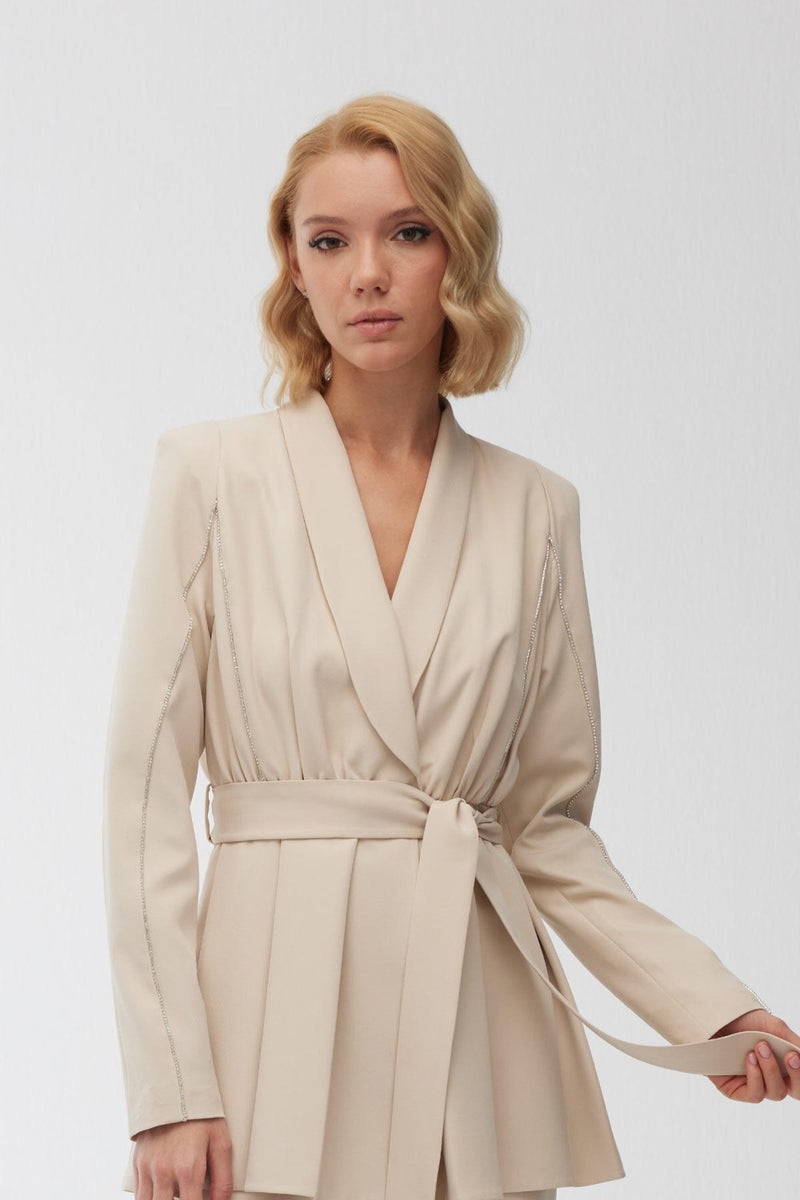 Manuka Stone Blazer Jacket Beige  - Image 2