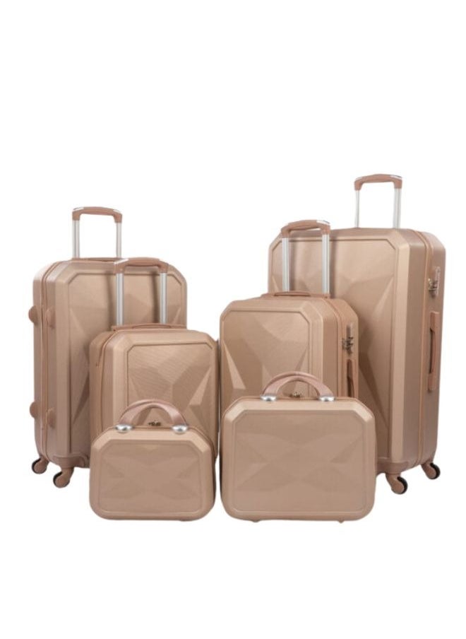 LIMRA - Luggage set 6 pieces travel Bags with a distinctive design from limra gold - Image 1