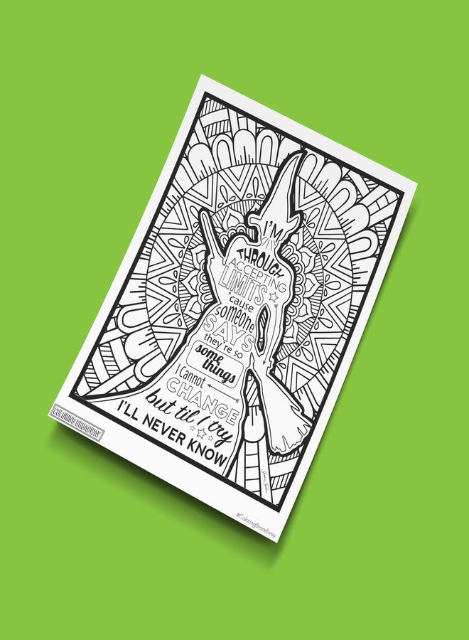 Coloring Broadway - Wicked Inspired Coloring Pages (Set of 4), Defying Gravity Musical Theater Merchandise, Printed on Matte Card Stock (8 1/2” x 11”), Ideal Gift for a Broadway Theater Lover - Image 3