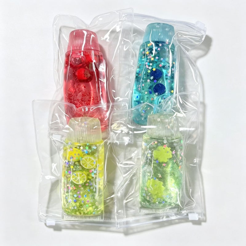 Fluid Toothpaste Squishy Toy with Glitter Design Portable Stress Reliever - Image 5