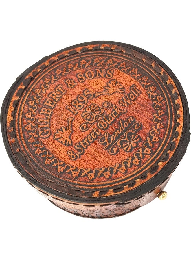 Brass Nautical - Antique Brass & Copper Sundial Compass, Sundial Clock in Box Gift Sun Clock Ship Replica Watch - Image 3
