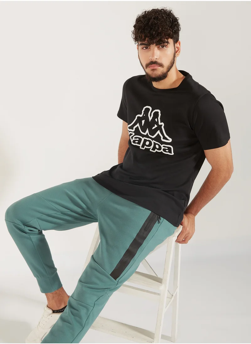 Kappa Kappa Logo Print Crew Neck Regular Fit T-shirt with Short Sleeves