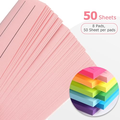 Eastern Wolf 9 Pads to Do Lined Sticky Notes, 9 Bright Multi Colors Self-Stick Note Pads, 3x4 Inch with Line Adhesive Memo Sticky Notes Notepad, 50 Sheet/Pad - Image 4