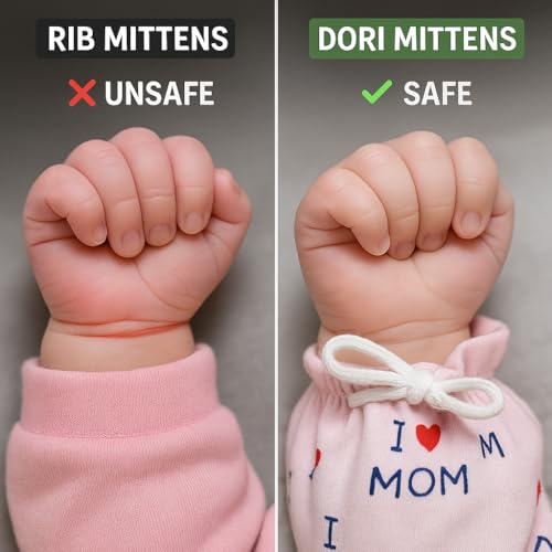 CUTEABLY Newborn Dori Mittens, Baby Cotton Gloves, Anti-Scratch Gloves, Infant, Toddler, Boys, Girls, Scratch Mittens for Baby Care (0-12 Months)-Pack of 3 - Image 5