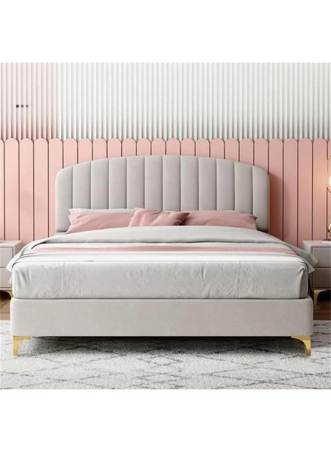 LUXURY LUXE Luxury Luxe Modern Velvet King Queen Size Bed Frame with Mattress  - Image 1