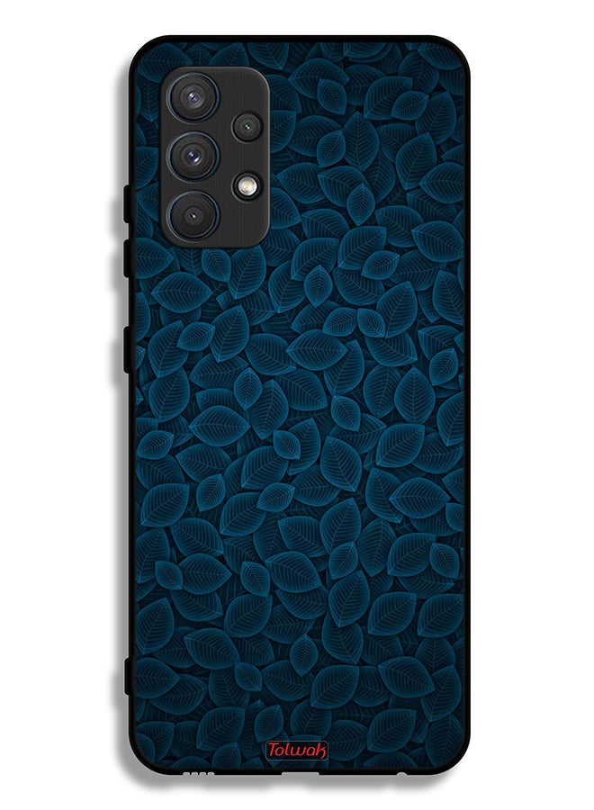 Tolwak غطاء حماية لهاتف Samsung Galaxy A32 4G بنمط أوراق الشجر الفنية الرقمية - Image 1