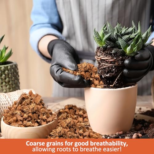 Riare 2 Pack Coco Chips Substrate for Plants- 2.2lb 100% Organic Coconut Husk Brick with Low EC and pH Balanced, High Expansion Coconut Substrate Coco Husk Mulch for Garden Flowers, Herbs, Planting - Image 5