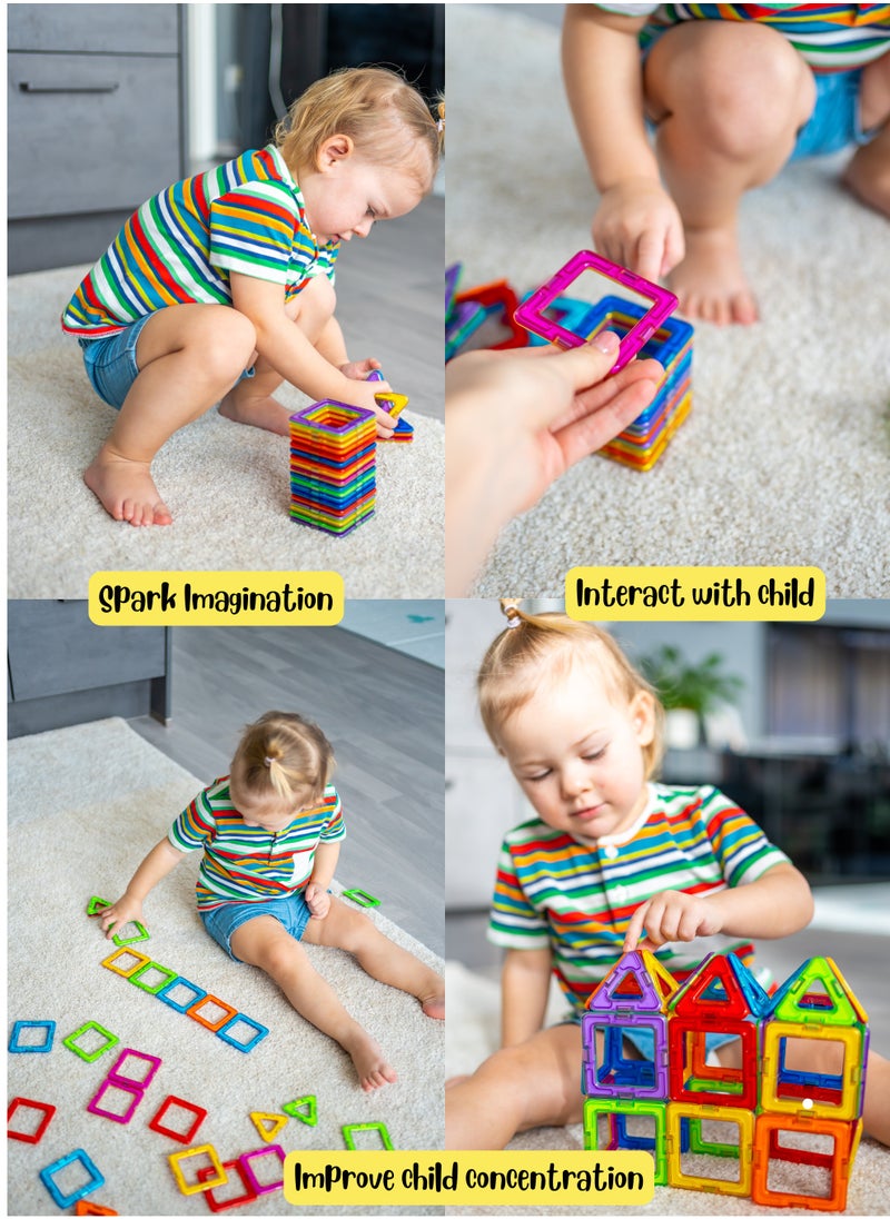 LeSerenity 60-Pcs Premium Magnetic Tiles for kids, 3D magnetic blocks stem toys Set - Enhance your Toddlers Kids Creativity 3+ and up - pzsku/Z7CBA96B2ABFC2061D88DZ/45/_/1728041714/4b428125-4610-4548-b166-016efac9bf04