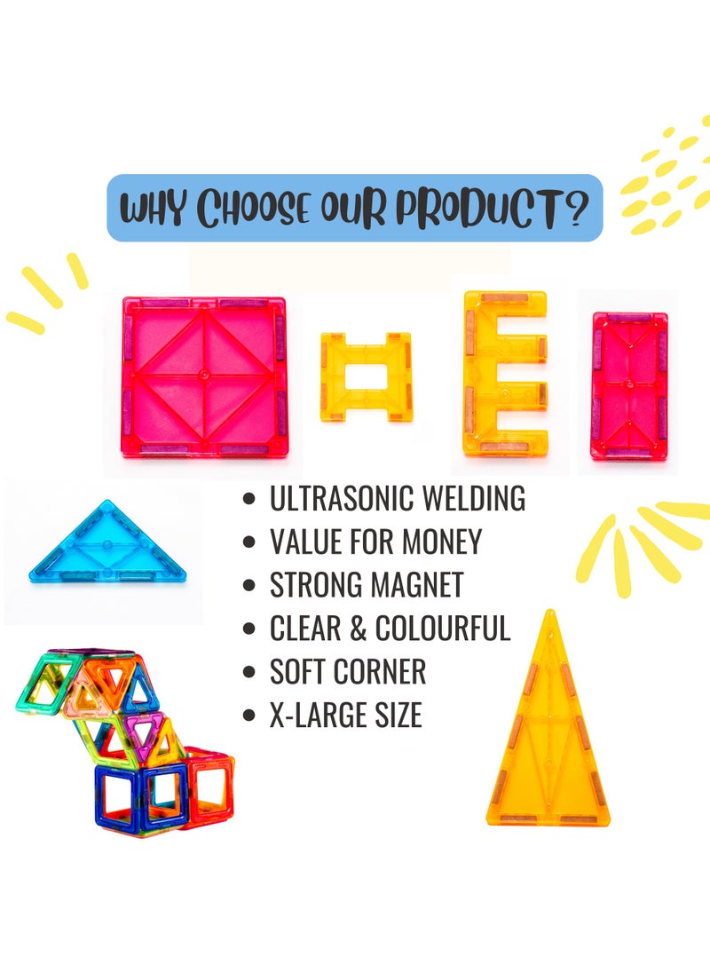 LeSerenity 60-Pcs Premium Magnetic Tiles for kids, 3D magnetic blocks stem toys Set - Enhance your Toddlers Kids Creativity 3+ and up - pzsku/Z7CBA96B2ABFC2061D88DZ/45/_/1728046845/ac87e3eb-b4ec-41ea-9785-e379e30f9aa0