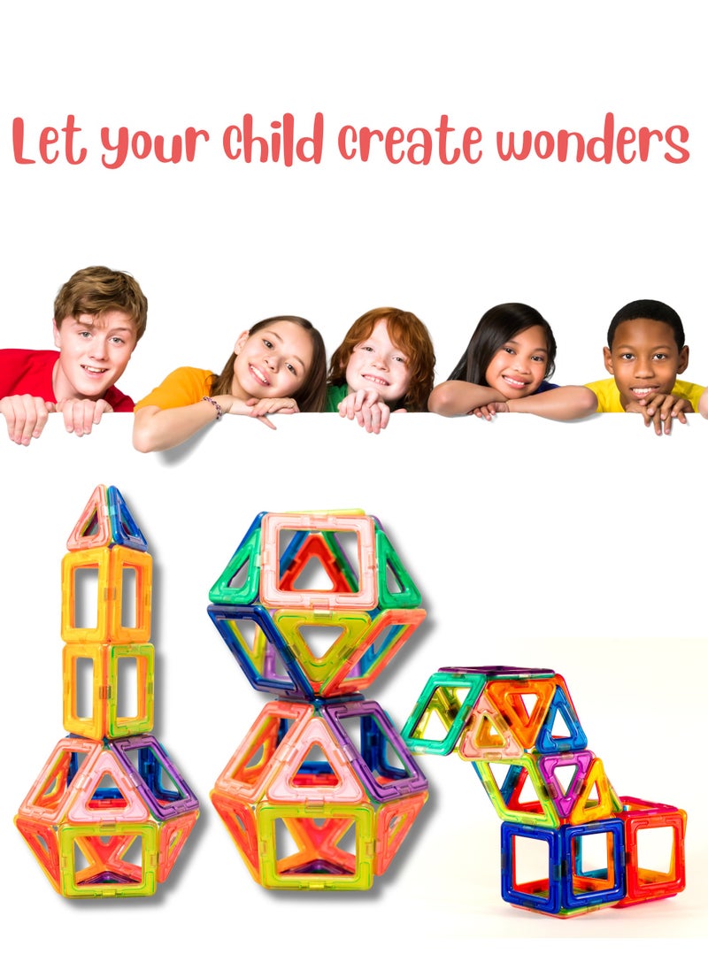 LeSerenity 60-Pcs Premium Magnetic Tiles for kids, 3D magnetic blocks stem toys Set - Enhance your Toddlers Kids Creativity 3+ and up - pzsku/Z7CBA96B2ABFC2061D88DZ/45/_/1728279835/4e99dd4e-a383-4b42-a9a1-0b0a9f55b953