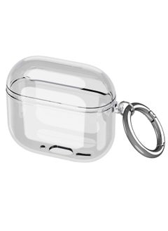 Clear Protect Case, Carabiner Included, Reduced Yellowing, Wireless Charging, Shock Resistant, Full Protection Earphone Protect Cover Compatible with Apple AirPods 4
