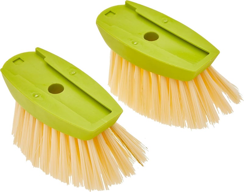 Full Circle Dish Brush Refill, Suds Up Soap Dispensing, 2-Pack, Green - Image 2