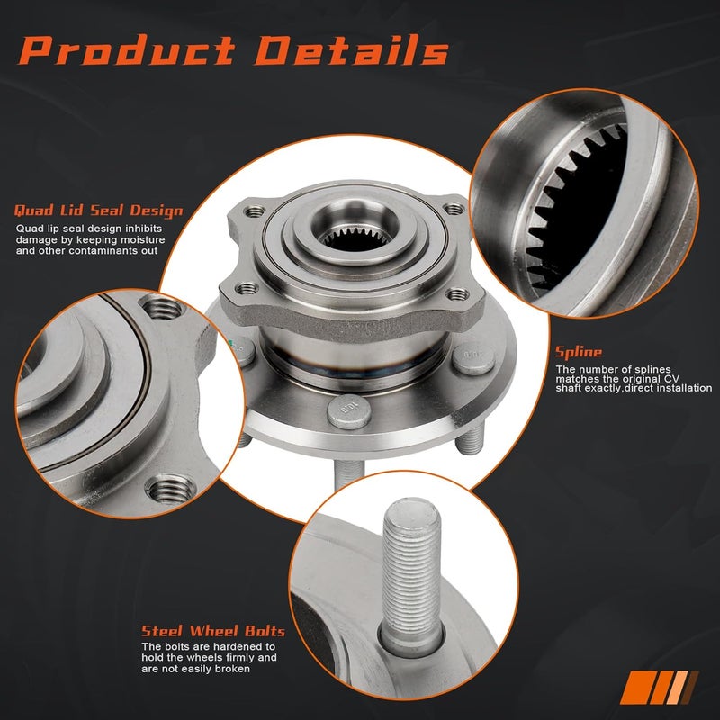 DRIVESTAR 512301-2P Rear Wheel Hub & Bearing Assembly Pair for Chrysler 300, Dodge Magnum, and Dodge Charger - Image 3