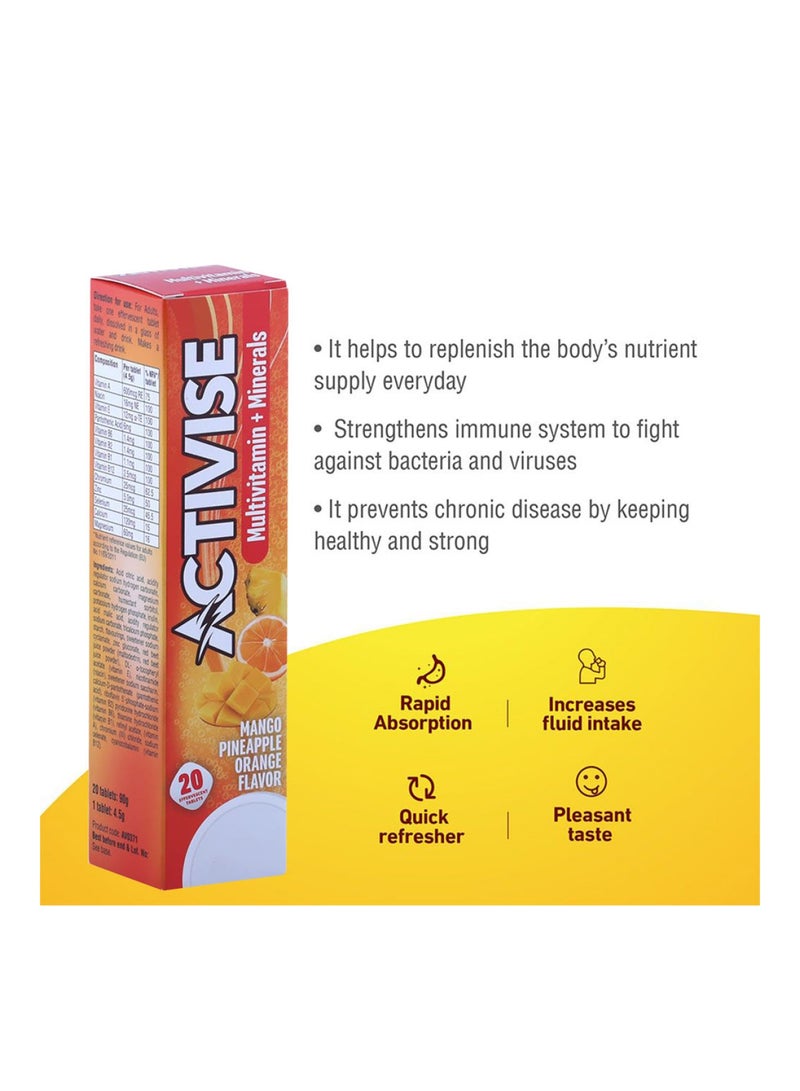 Activise Multivitamin And Minerals Effervescent Tablets For Energy & Wellness Pack Of 20'S - Image 5