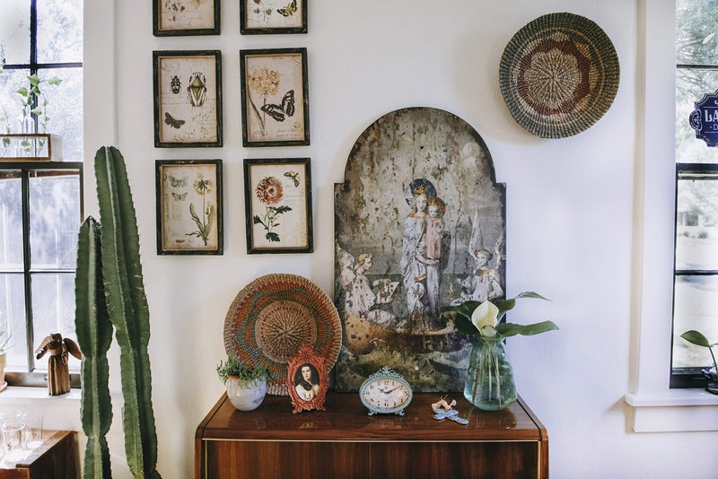 Creative Co-Op Green Antiqued Pewter Mantel Clock - Image 4