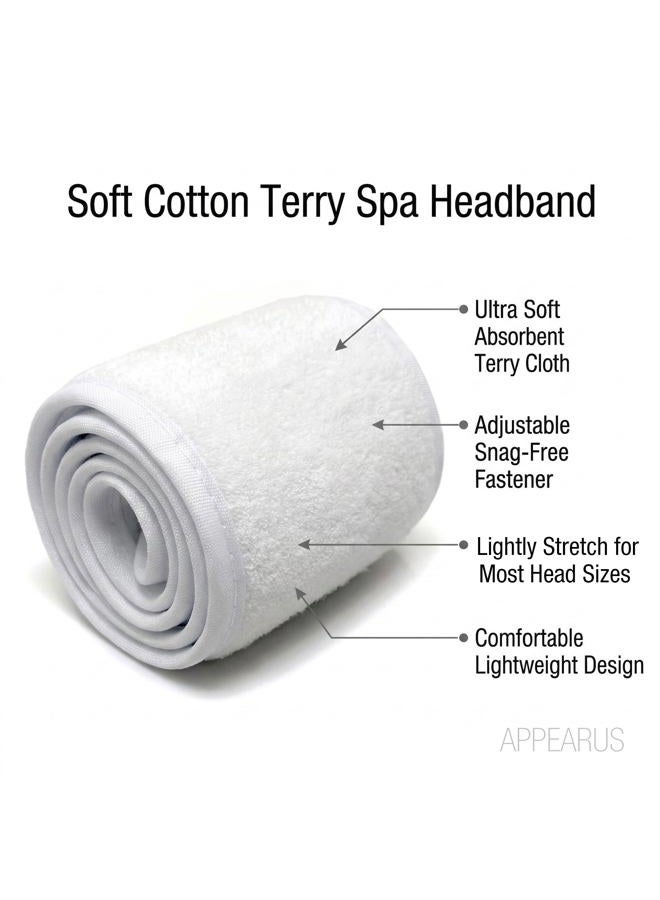 Appearus Pro. 80% Cotton Stretch Terry Spa Headbands (4 Count) - Image 2