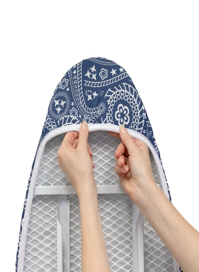 Westex Floral Paisley Heavy Duty Ironing Board Cover and Pad, Thick 3-Layer Stain Resistant Padding, Elasticized Skirt, Click-to-Close Fastener, 15 x 54 Inch (Board NOT Included, Cover ONLY) - Image 3