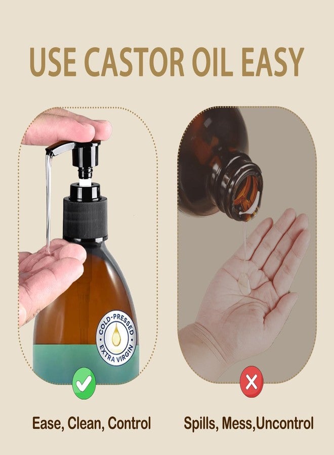 Oxyooh 2 Pack Pump Dispenser Compatible with Queen of Thrones & Heritage Castor Oil & Rejuvenaturals, Plastic Precision Pump for 16oz Bottle, Queen Dispenser with Empty Mascara Tube (Oil not Included - Image 5