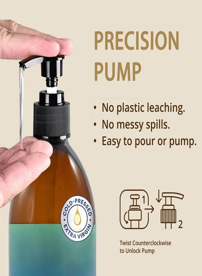 Oxyooh 2 Pack Pump Dispenser Compatible with Queen of Thrones & Heritage Castor Oil & Rejuvenaturals, Plastic Precision Pump for 16oz Bottle, Queen Dispenser with Empty Mascara Tube (Oil not Included - Image 2