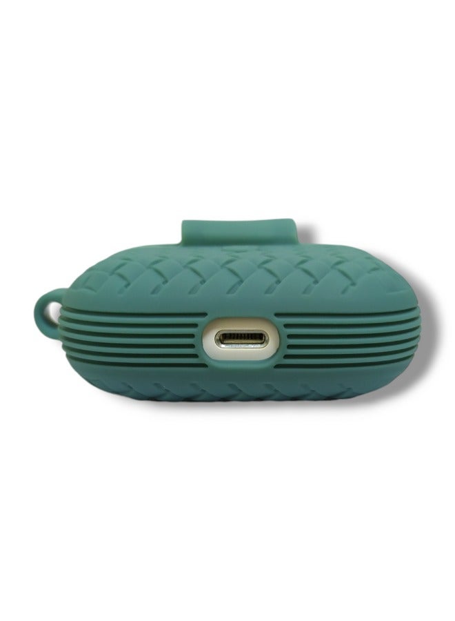 AirPods Pro Silicone Case with Stylish Ribbed Design - Mint Green - Image 3