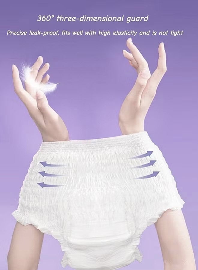 Berma Baby ملابس داخلية نسائية للاستخدام مرة واحدة مانعة للتسرب، ملابس داخلية نسائية للاستخدام مرة واحدة لمنع تدفق الدم بغزارة، ملابس داخلية نسائية للاستخدام مرة واحدة للحماية الصحية، حماية 360 درجة، سراويل داخلية قصيرة قابلة للسحب، مقاس XL - Image 3