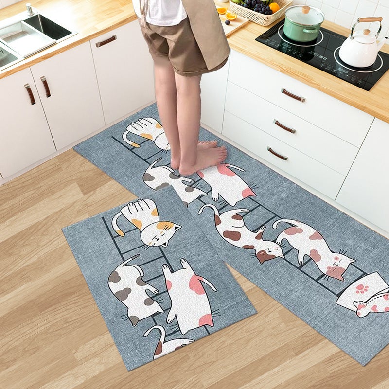 Cheap Mat Generic Thickened Kitchen Floor Mats, Stain-Resistant Bathroom Door ...